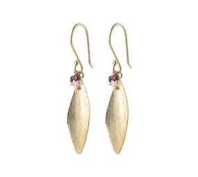 A Beautiful Story Longful Garnet Rose Quartz Earrings GP A Beautiful Story Longful Garnet Rose Quartz Earrings GP