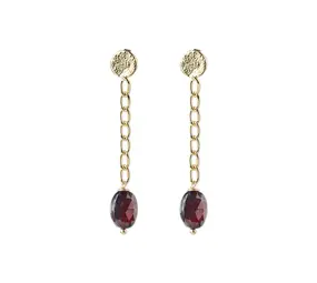 A Beautiful Story Meditation Garnet Earrings GP A Beautiful Story Meditation Garnet Earrings GP