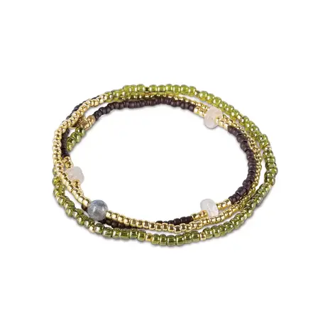 A Beautiful Story Balanced Rose Quartz Labradorite Bracelet GC