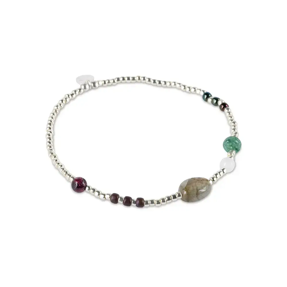 A Beautiful Story Amuse Labradorite Gemstone Mix Bracelet SC