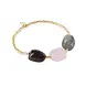A Beautiful Story Desirable Garnet Rose Quartz Labradorite Bracelet GC
