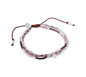 A Beautiful Story Reflection Rose Quartz Bracelet SC A Beautiful Story Reflection Rose Quartz Bracelet SC