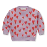 Sproet & Sprout Sweater intarsia hearts - Lavender