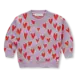 Sproet & Sprout Sweater intarsia hearts - Lavender
