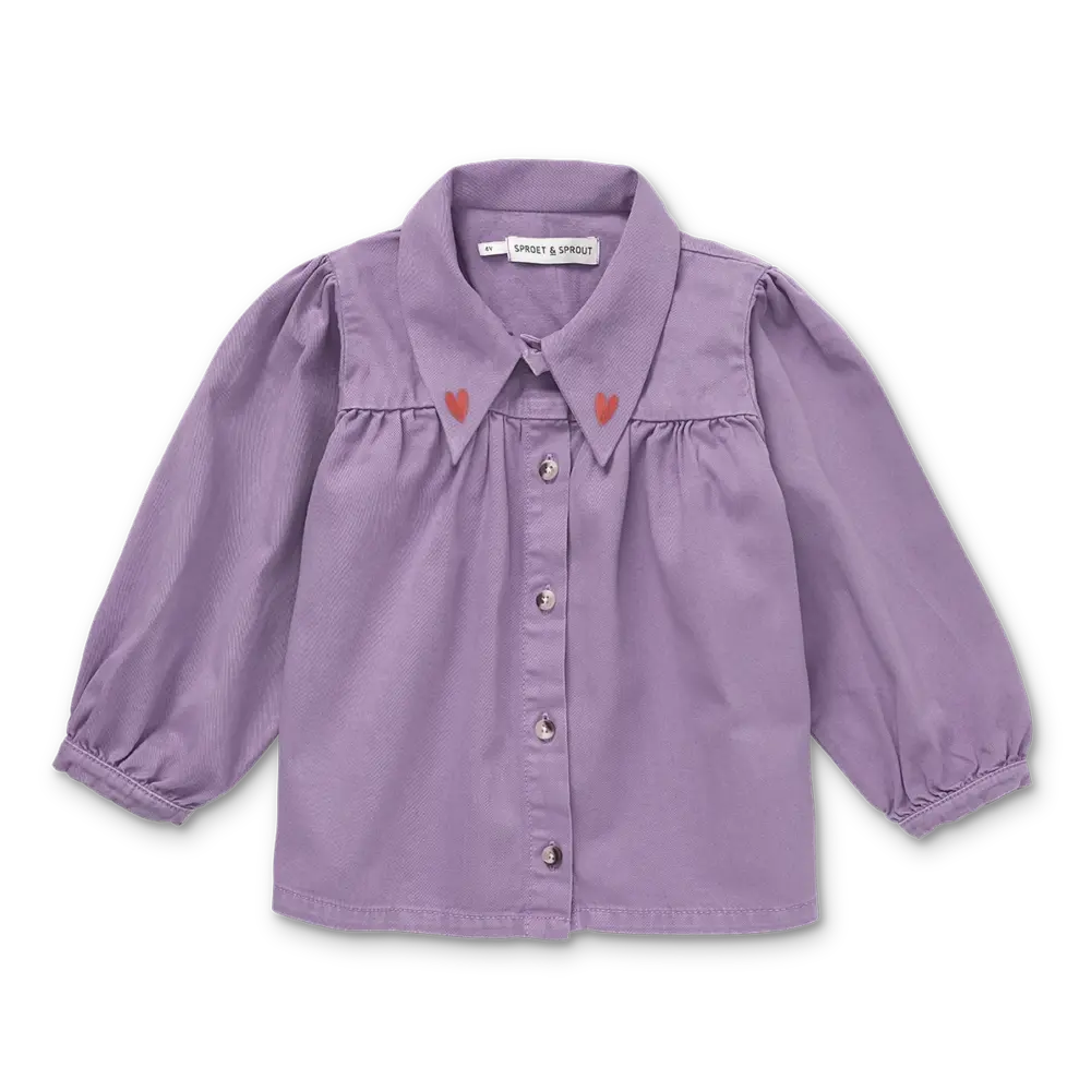 Sproet & Sprout Girls denim blouse purple - Lavender