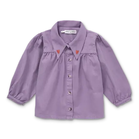 Sproet & Sprout Girls denim blouse purple - Lavender
