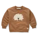 Sproet & Sprout Sweatshirt moustache dog - Mocca