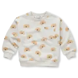 Sproet & Sprout Sweatshirt moustache dog print - Light Grey Melee