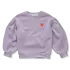 Sweatshirt puff sleeves heart - Lavender