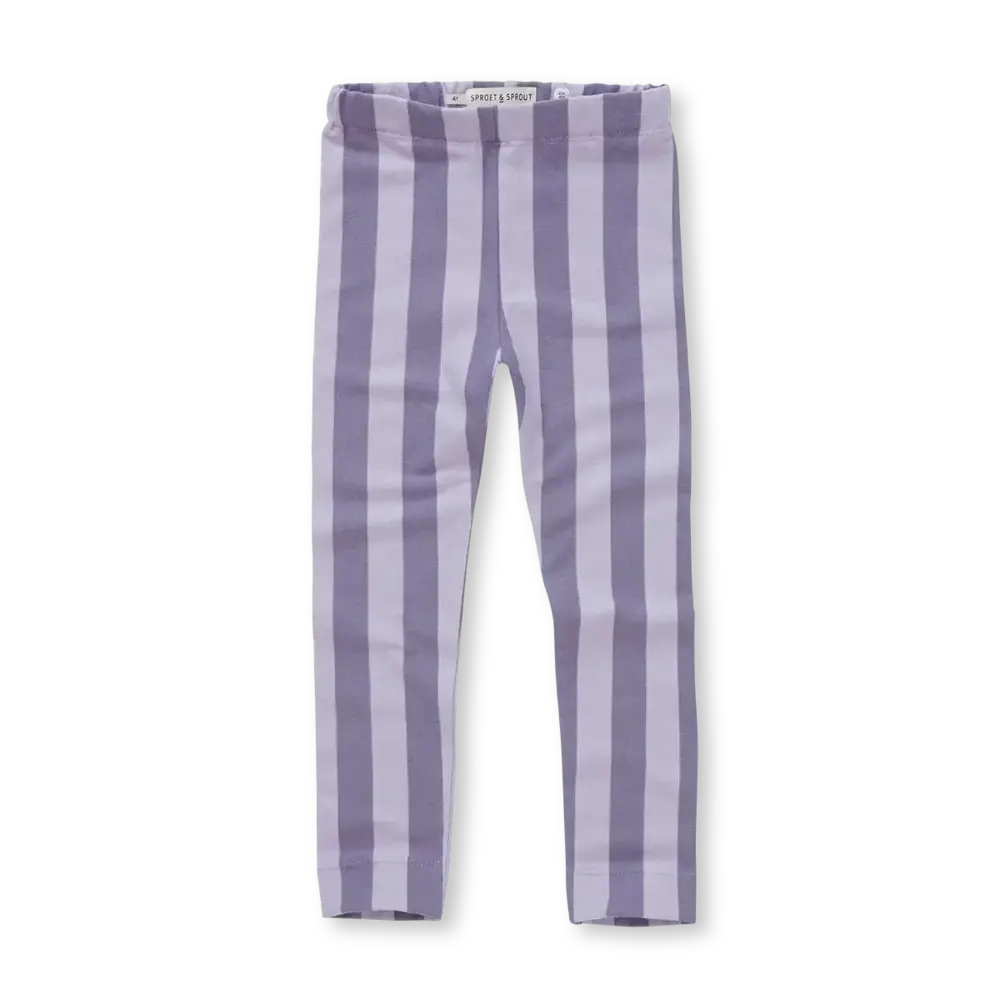 Sproet & Sprout Winter legging purple stripe - Lavender
