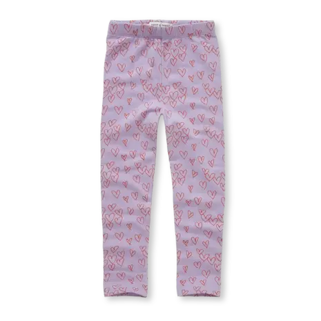 Sproet & Sprout Winter legging hearts - Lavender