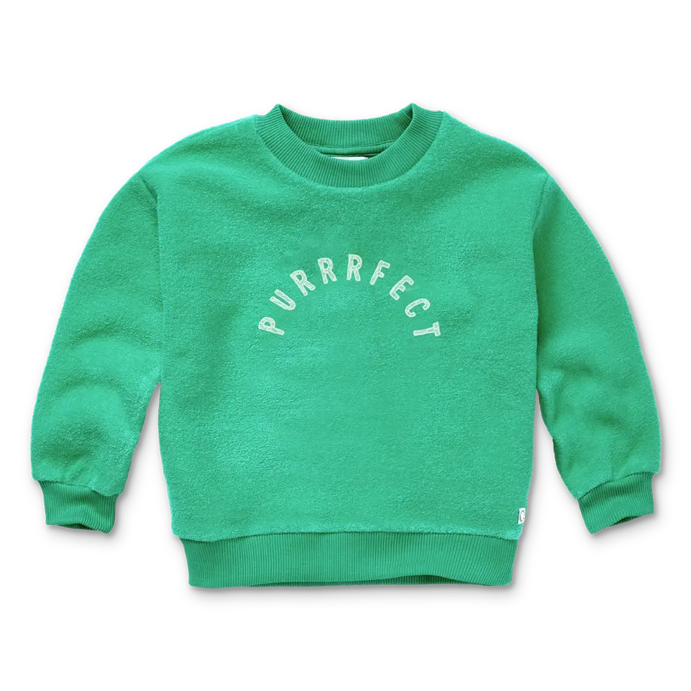 Sproet & Sprout Sweatshirt purrrfect - Vivid Green