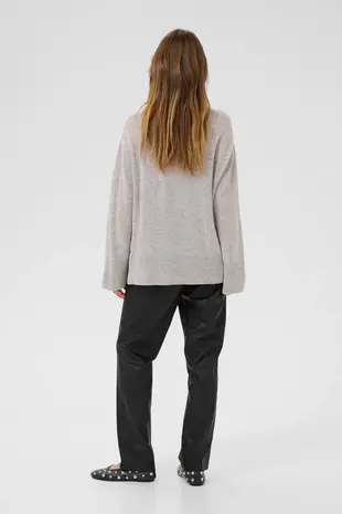 Culture Callie Arrow Oversized Pullover - Mid Grey Melange