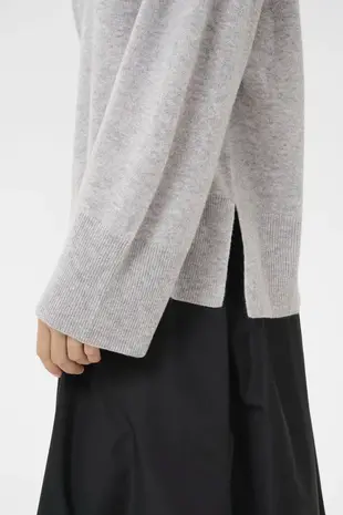 Culture Callie Arrow Oversized Pullover - Mid Grey Melange