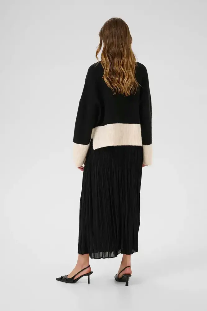 Culture Nicky Kimmy Cardigan - Black/Whitecap