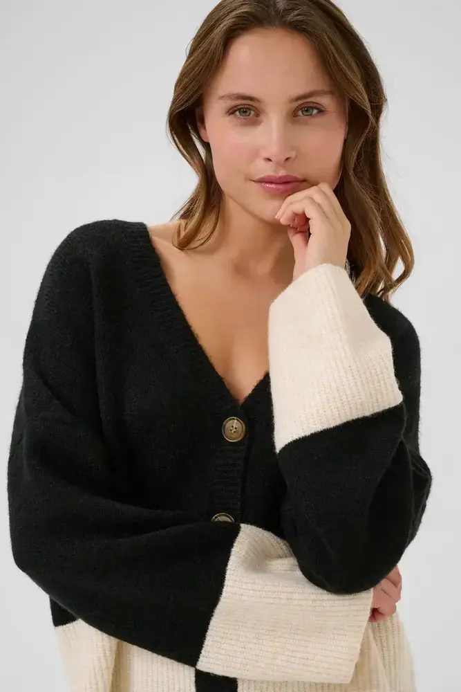 Culture Nicky Kimmy Cardigan - Black/Whitecap