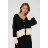 Culture Nicky Kimmy Cardigan - Black/Whitecap