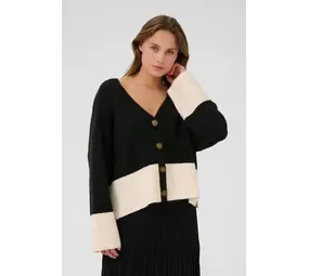Culture Nicky Kimmy Cardigan - Black/Whitecap