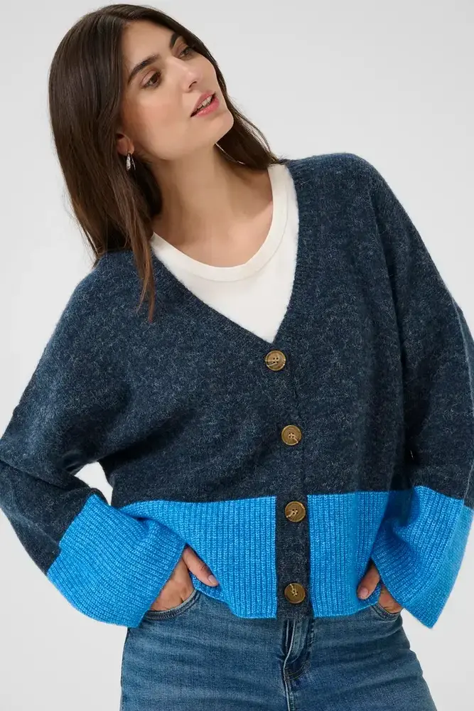 Culture Nicky Kimmy Cardigan - Dress Blues/Victoria Blue
