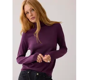 Summum Woman Turtle neck sweater soft viscose polyamide lurex knit - Wineberry Summum Woman Turtle neck sweater soft viscose polyamide lurex knit - Wineberry