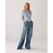 Summum Woman Wide leg jeans vintage cotton twill - Denim Summum Woman Wide leg jeans vintage cotton twill - Denim