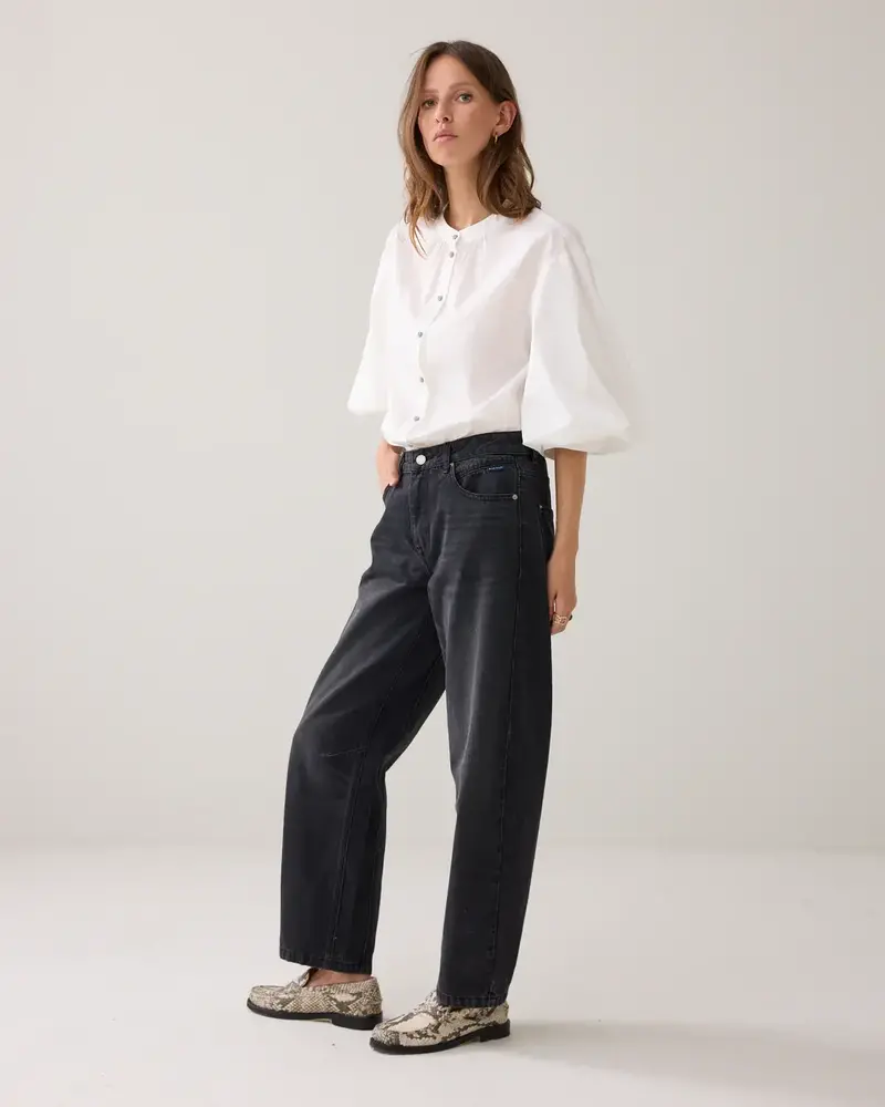 Summum Woman Cocoon fit black cotton jeans - Blackdenim Summum Woman Cocoon fit black cotton jeans - Blackdenim