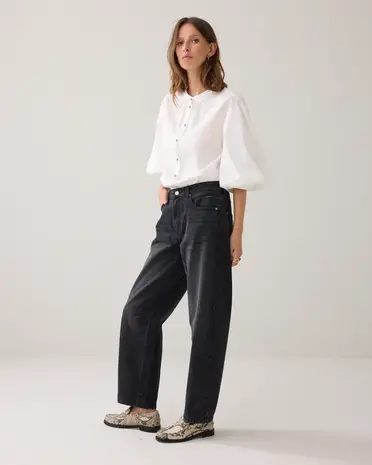 Summum Woman Cocoon fit black cotton jeans - Blackdenim Summum Woman Cocoon fit black cotton jeans - Blackdenim