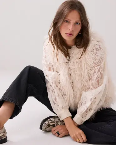 Summum Woman Gilet Faux fur - Ivory Summum Woman Gilet Faux fur - Ivory