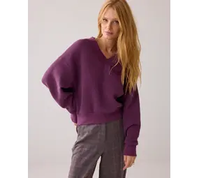 Summum Woman Soft V-neck sweat - SheerViolet Summum Woman Soft V-neck sweat - SheerViolet