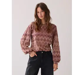 Summum Woman Top long sleeve Zig zag lurex - SheerViolet Summum Woman Top long sleeve Zig zag lurex - SheerViolet