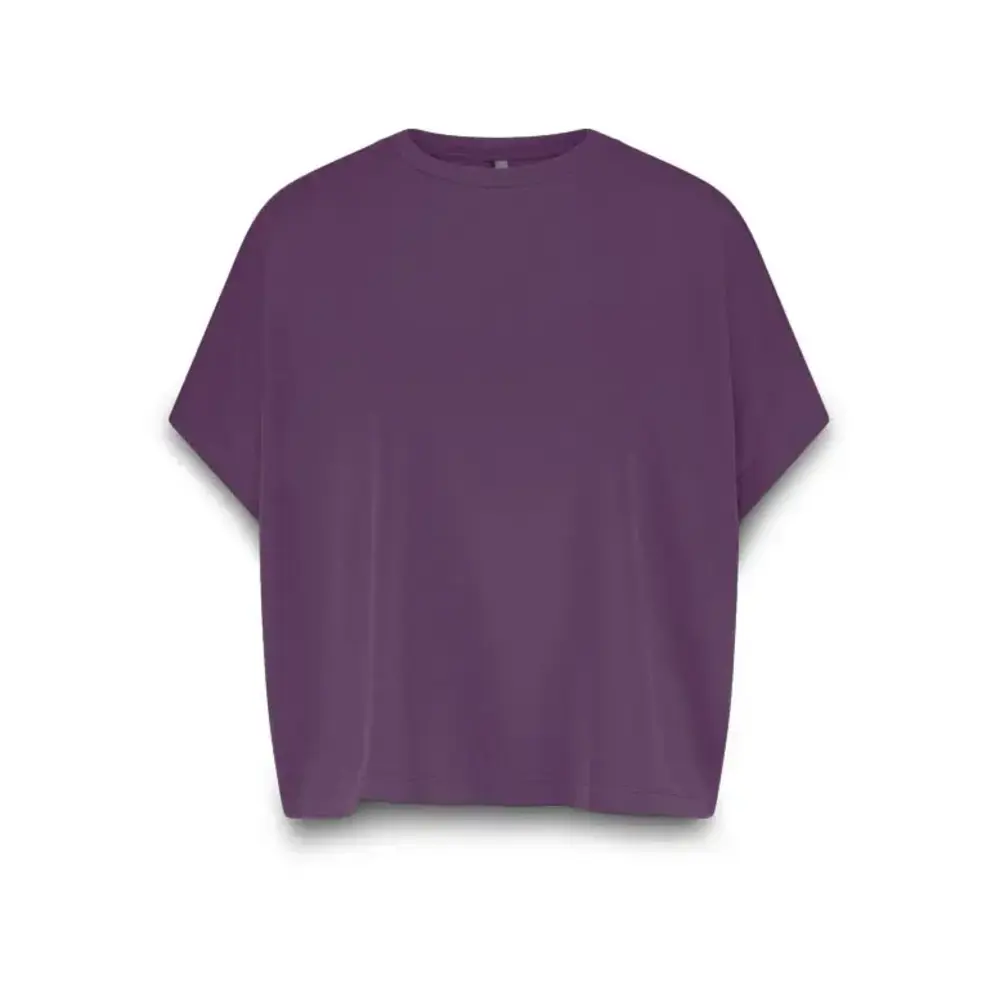Summum Woman Top boxy washed modal pique - Wineberry Summum Woman Top boxy washed modal pique - Wineberry