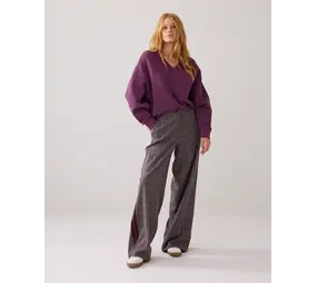 Summum Woman Soft V-neck sweat - Wineberry Summum Woman Soft V-neck sweat - Wineberry