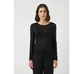Y.A.S Cara LS Lace Top – Black Y.A.S Cara LS Lace Top – Black