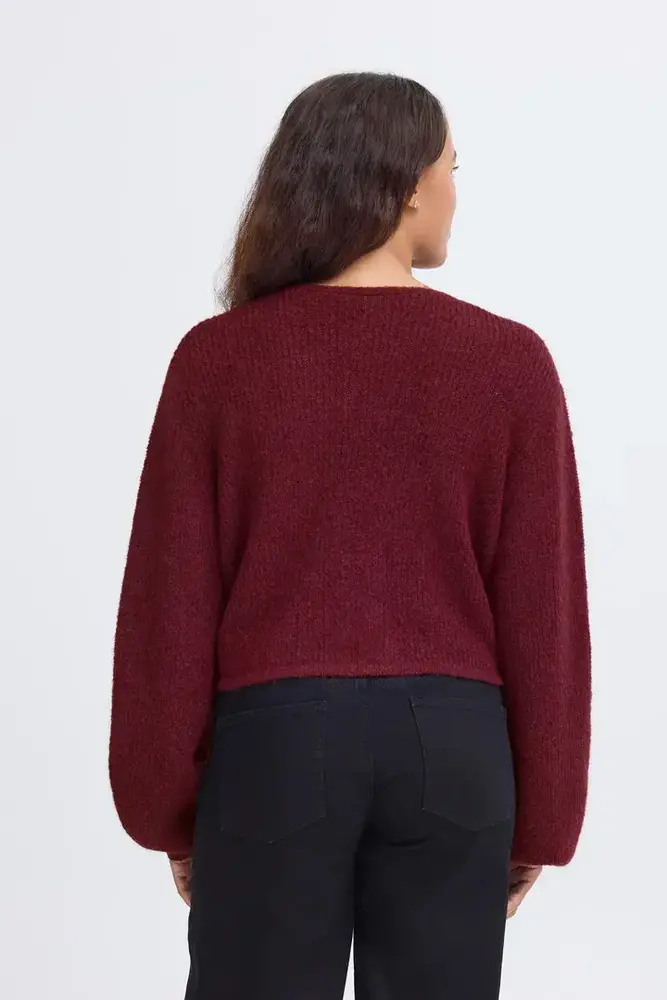 ICHI Kamara Cardigan - Maroon
