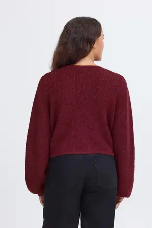 ICHI Kamara Cardigan - Maroon