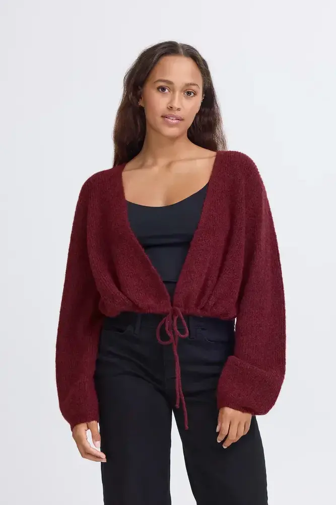 ICHI Kamara Cardigan - Maroon