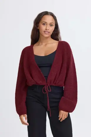 ICHI Kamara Cardigan - Maroon
