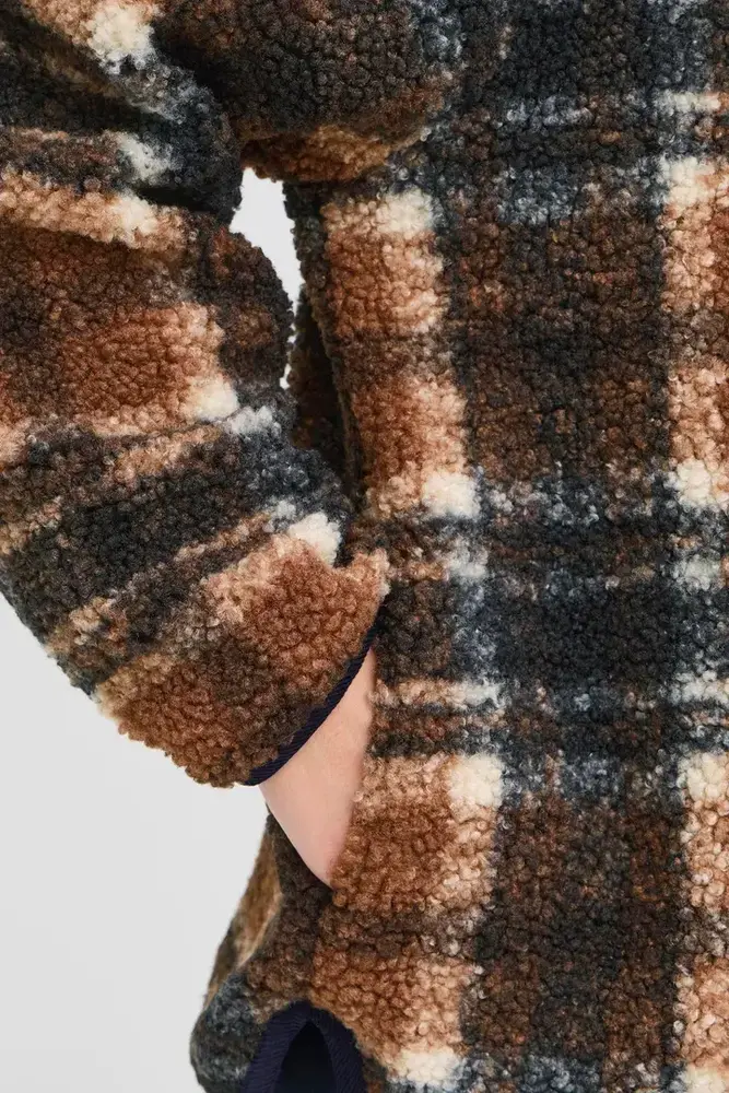 ICHI Kolira Jacket - Dark Navy Check