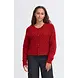 ICHI Belablue Cardigan - Red Dahlia