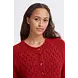 ICHI Belablue Cardigan - Red Dahlia