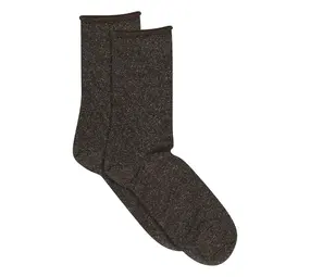 MP Denmark Lucinda glitter socks - Dark Brown