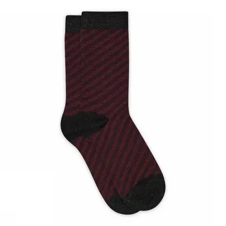 MP Denmark Else glitter socks - Wine Red
