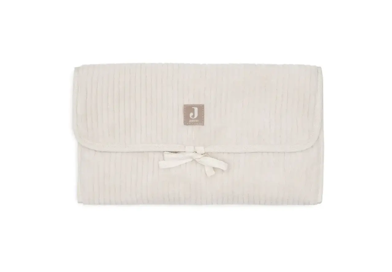 Jollein Verschoningsmat met Opbergvakken Cloudy Rib - Oatmeal Jollein Verschoningsmat met Opbergvakken Cloudy Rib - Oatmeal