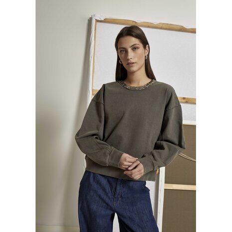 Peppercorn Janice Sweatshirt - Grape Leaf