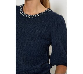 Peppercorn Kira Knit Blouse - Black Iris Peppercorn Kira Knit Blouse - Black Iris