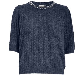 Peppercorn Kira Knit Blouse - Black Iris