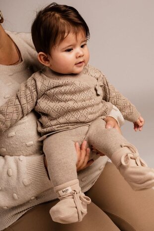 Baje Studio Wrap top Knitwear Maracon - Sand Desert