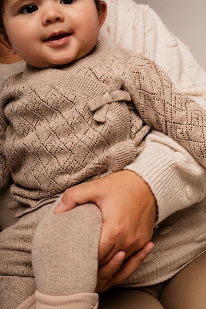 Baje Studio Wrap top Knitwear Maracon - Sand Desert