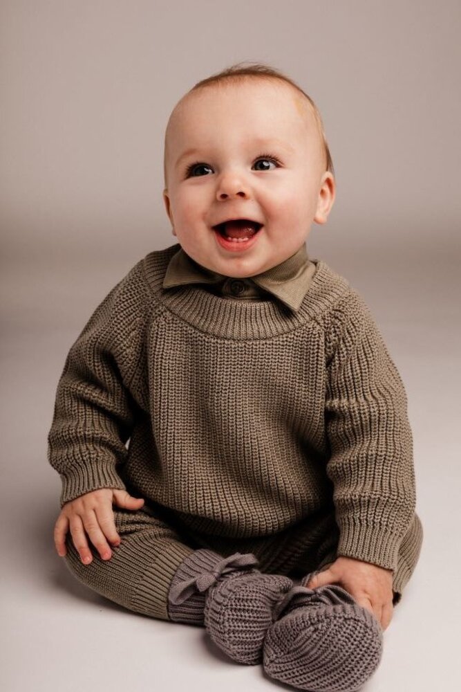 Baje Studio Knitted Pullover Santis - Green Moss