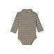 Noppies Romper Spur - Stripe Pattern Dark Grey